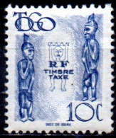 TOGO 1927 Postage Due  -  10c - Blue  MH - Nuovi