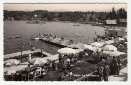 VELDEN Am Wörthersee - Badesteg. Dampfschiff, Boote, Fotokarte Gel.um 1955 - Velden