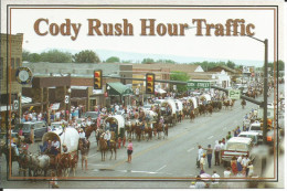 CPM USA, CODY - Rush Hour Traffic (Wyoming) - Diligences, Chevaux, Attelages (fête Locale) - Cody