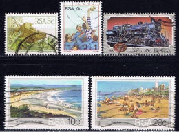 RSA+ Südafrika 1983 Mi 622 630 634 638-39 Saurier, Lok, Rugby, Tourismus - Gebraucht