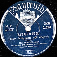 78 Trs - 30 Cm - état TB - Max LORENZ - SIEGFRIED - Chant De La Fonte - Chant De La Forge - 78 T - Disques Pour Gramophone