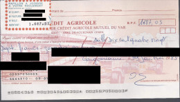 Chéque Crédit Agricole. (Voir Commentaires) - Cheques & Traveler's Cheques