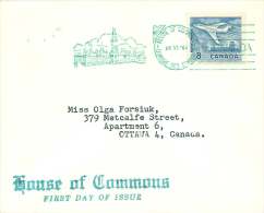 1964   Jet Plane At Ottawa Airport  8¢    Sc 436  House Of Commons Cachet - 1961-1970