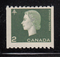 Canada MNH Scott #406 2c Elizabeth II Cameo Issue Coil Single - Unused Stamps