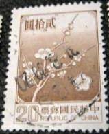 Taiwan 1979 Cherry Blossom National Flower $20 - Used - Usati