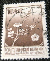 Taiwan 1979 Cherry Blossom National Flower $20 - Used - Gebruikt