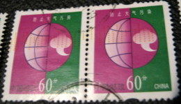 China 2002 Environmental Protection 60f X2 - Used - Used Stamps