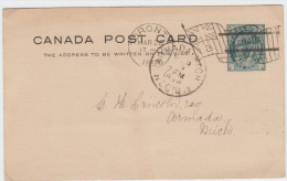 CANANDA : POSTAL STATION. / ENTIER  (H&G  Postcard 18 "TORONTO 28 MAR 1898" + PRIVATE " OFFICE ECECUT. COUNCIL" - 1860-1899 Regering Van Victoria