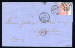 Lettre De Grimsby Pour Angoulême 1860 - Cartas & Documentos