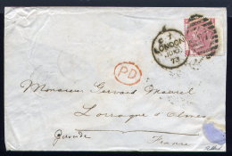 Lettre De Londres Pour Larroques D'Olmes 1873 - Cartas & Documentos