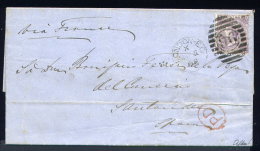 Lettre De Londres Pour Santander 1868 - Cartas & Documentos