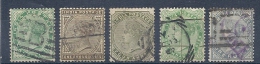 150020996  INDIA  GB  YVERT   Nº  33/36/39/40/43 - 1882-1901 Empire