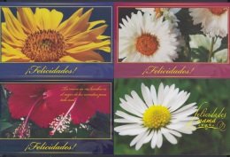 2009-EP-6 CUBA 2009. Ed. MOTHER DAY SPECIAL DELIVERY. POSTAL STATIONERY. SET 40-40. FLORES. ROSAS. FLOWERS. UNUSED. - Ungebraucht