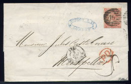 Lettre De Londres Pour Montpellier 1867 - Covers & Documents