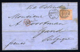 Lettre De Liverpool Pour Gand 1865 - Briefe U. Dokumente