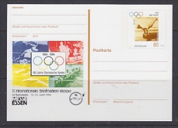 Germany 1996 Messe Essen / 100J. Olympische Spiele  Postal Stationery Unused (23307B) - Illustrated Postcards - Mint