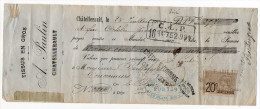 Lettre De Change-CHATELLERAULT-Vienne---1904-Tissus En Gros A.PAULIN--cachets--Buffeteau-Duchêne-LE BLANC-36-C.Lyonnais - Letras De Cambio
