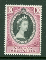 Malaya - Selangor: 1953   Coronation   MH - Selangor