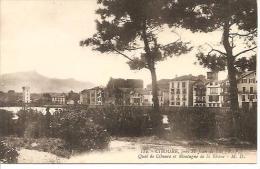 182. CIBOURE. QUAI DE CIBOURE ET MONTAGNE DE LA RHUNE. - Ciboure