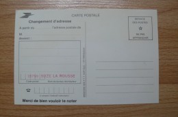 PTT - Service Des Postes - Carte De Changement D'adresse - 26790 Suze La Rousse - Sonstige & Ohne Zuordnung