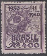 BRAZIL - 1940 Inauguration - Flags. Scott 502b (no Watermark). Superb MNH ** - Nuovi