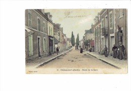 49 - CHATEAUNEUF SUR SARTHE - ROUTE DE LA GARE - Animation TABAC - N°13 Michel Edit. - - Chateauneuf Sur Sarthe