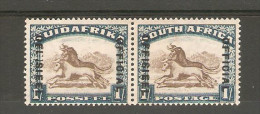 SOUTH AFRICA 1933 1s SG 017b MOUNTED MINT Cat £70 As Normal (Unlisted Partially Missing "F" Variety) - Service