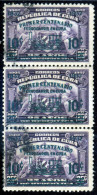 CUBA 1937 - Vertical Triple Used - Oblitérés