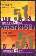 Macao - 2009 - 120 Years Of International Labor Day - Mint Stamp Set - Unused Stamps