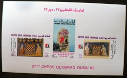 EMIRATS ARABES UNIS Echecs, Chess, Ajedrez. Yvert BF 5 NON DENTELE ** MNH. - Echecs