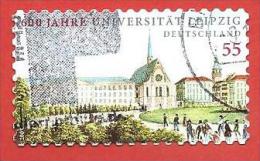 GERMANIA USATO - 2009 - 600 Jahre Leipzig University - Università Di Liegi - 55 Cent - Michel DE 2747 AUTOADESIVO - Autres & Non Classés