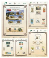 EGYPT 2006 COMMEMORATIVE STAMPS & SOUVENIR SHEETS FULL SET ON PHILATELIC OFFICE SPECIAL 5 SHEETS - Unused Stamps
