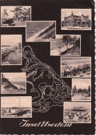 AK Insel Usedom - Landkarte - Mehrbildkarte - 1962 (17049) - Usedom