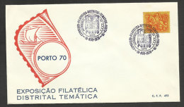 Portugal Cachet Commémoratif  Expo Philatelique 1970 Porto Event Postmark Philatelic Expo - Flammes & Oblitérations