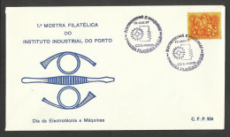 Portugal Cachet Commémoratif  Expo Philatelique Porto 1971 électrotechnique Event Pmk  Stamp Expo Electrical Engineering - Postal Logo & Postmarks