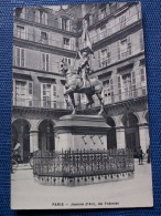 ""    CPA  PARIS  //  STATUE  DE  JEANNE  D ' ARC    ""  Cpa Glacée - Statuen