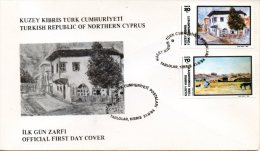 CHYPRE TURC. N°136-7 De 1984 Sur Enveloppe 1er Jour. Tableaux. - Covers & Documents