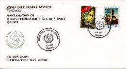 CHYPRE TURC. N°8-9 De 1975 Sur Enveloppe 1er Jour. - Briefe U. Dokumente