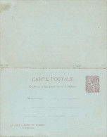 Monaco - Carte Postale De 1891 / 2 - Entier Postal - Brieven En Documenten