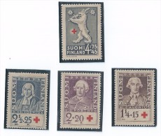 Lot Of 4 Pcs Suomi Finland 1932-40 Red Cross MNH Unused Stamp (S-137) - Nuovi