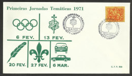 Portugal Cachet Commémoratif  Expo Philatelique 1971 Lutte Contre Le Cancer Event Pmk Philatelic Expo Fight Against Canc - Maschinenstempel (Werbestempel)