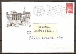 FRANCE.   1999.  LETTRE Avec Logo De La Ville De BAINS LES BAINS.  VOSGES.  TTB. - Thermalisme