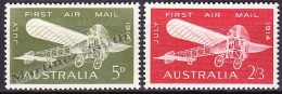 Australia 1964 Airmail Yvert A-12-13, 50th Anniversary First Air Mail, Airplane - MNH - Ungebraucht