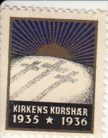 Denemarken Kerstvignet Cat AFA Julemaerker Norden Kirkens Korshaer Jaar 1935/36 ** Cat. 4.00 DKK - Local Post Stamps