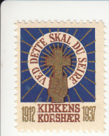 Denemarken Kerstvignet Cat AFA Julemaerker Norden Kirkens Korshaer Jaar 1937 ** Cat. 4.00 DKK - Local Post Stamps