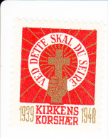 Denemarken Kerstvignet Cat AFA Julemaerker Norden Kirkens Korshaer Jaar 1939/40 ** Cat. 3.00 DKK - Emisiones Locales