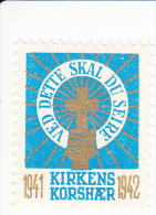 Denemarken Kerstvignet Cat AFA Julemaerker Norden Kirkens Korshaer Jaar 1941/42 Cat. 3.00 DKK - Lokale Uitgaven