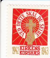 Denemarken Kerstvignet Cat AFA Julemaerker Norden Kirkens Korshaer Jaar 1942/43 * Cat. 3.00 DKK - Local Post Stamps