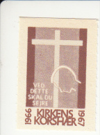 Denemarken Kerstvignet Cat AFA Julemaerker Norden Kirkens Korshaer Jaar 1966/67** Cat. 3.00 DKK - Emisiones Locales