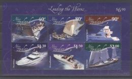 New Zealand - 2002 Sailboats Block (1) MNH__(TH-10640) - Blocs-feuillets